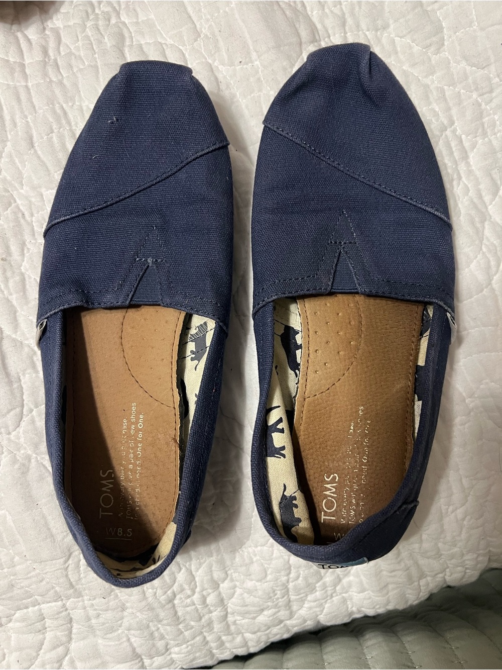 Toms Navy Canvas Slip-On Loafers